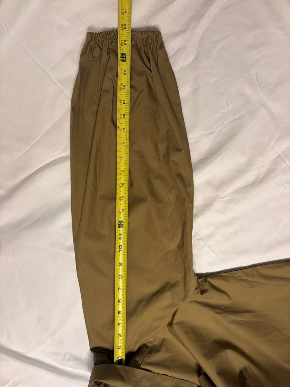 Free Assembly Tie -Neck Off-Shoulder Blouse in Olive Green SZ M Crisp Cotton. - Picture 7 of 9